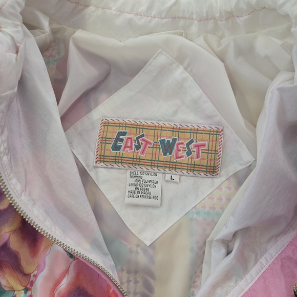 Floral Pink and White Women's Jacket - Picture 11 of 12